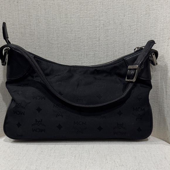 MCM Vintage Black Bag with Silver Accents